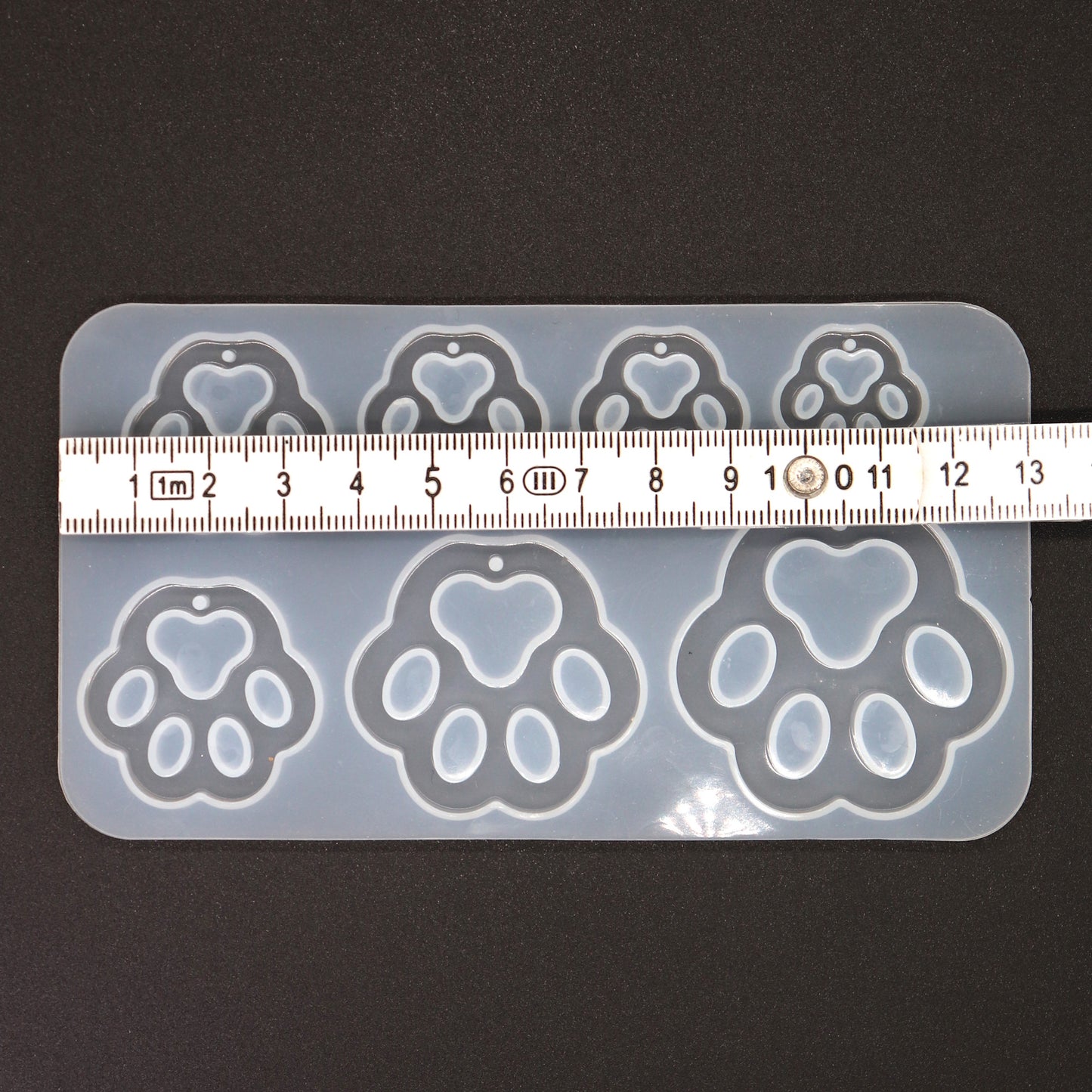 Silikonform Pfoten Anhänger Gießformen für Epoxidharz von ca. 1,8 cm bis 4,5 cm
