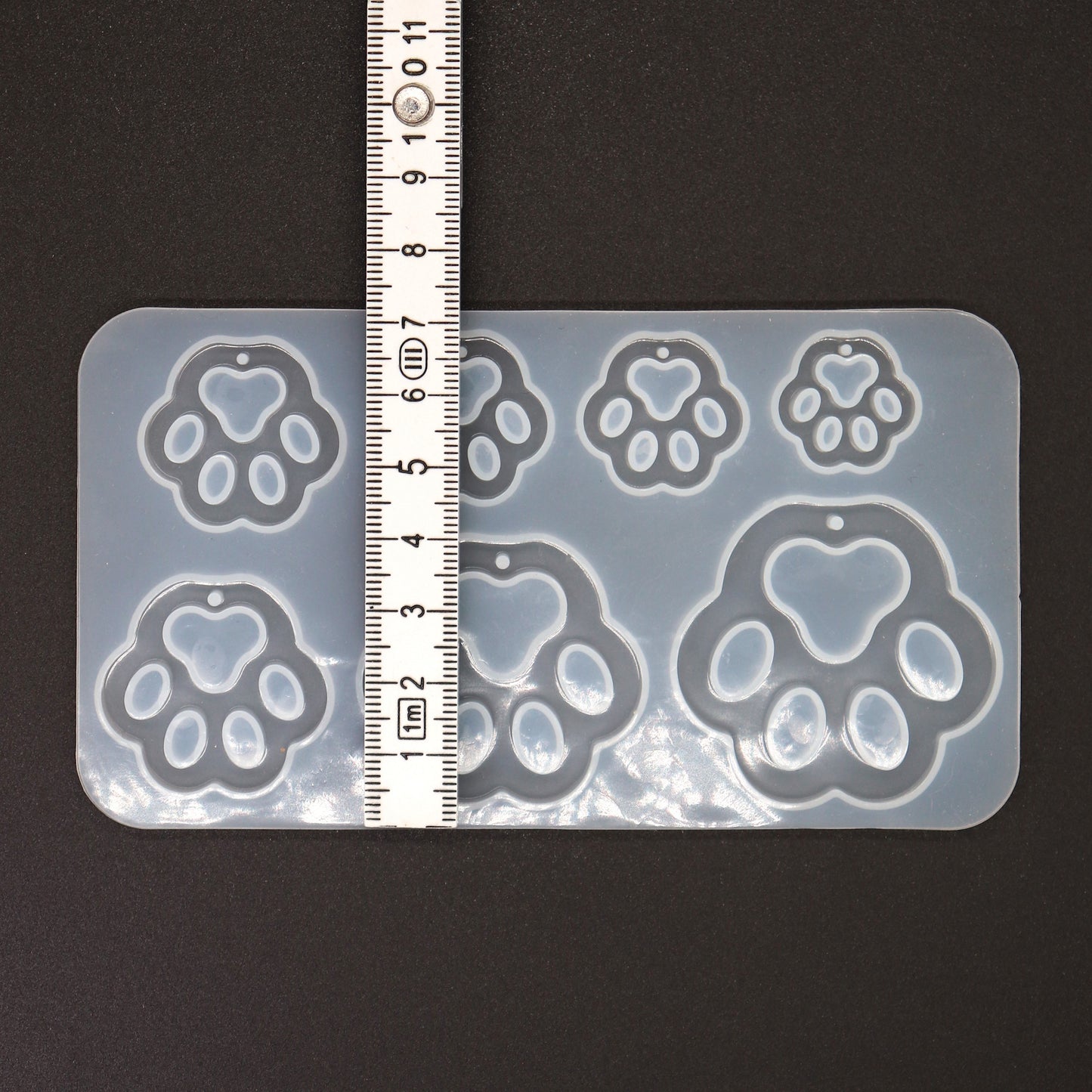Silikonform Pfoten Anhänger Gießformen für Epoxidharz von ca. 1,8 cm bis 4,5 cm